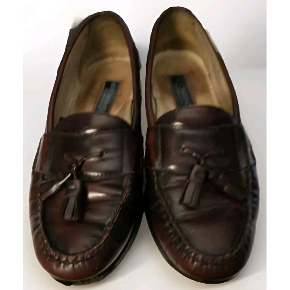 G H Bass Shoes Mens Sz 8 M Burgundy Loafers Weejuns Tasseled